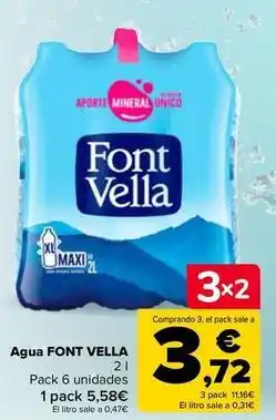 Carrefour Font vella - agua oferta