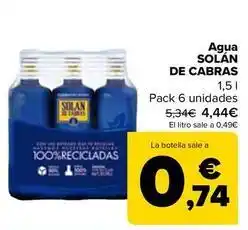 Carrefour Solán de cabras - agua oferta