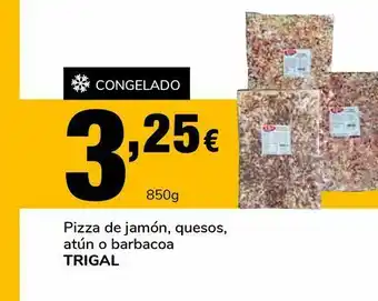 Supeco Pizza de jamón, quesos, atún o barbacoa trigal 850 g oferta