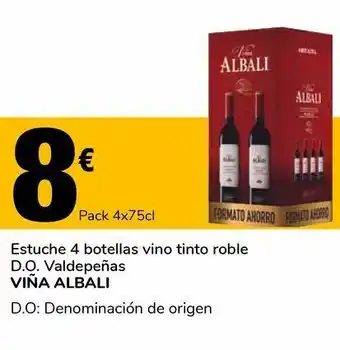 Supeco Estuche 4 botellas vino tinto roble d.o valdepeñas viña albali d.o: denominación de origen oferta