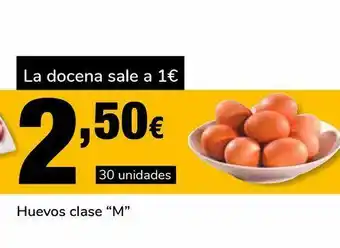 Supeco Huevos clase m 30 uds oferta