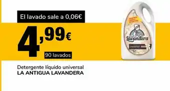 Supeco Detergente líquido universal la antigua lavandera 90 lavados oferta