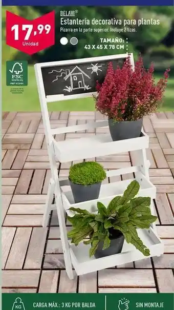 ALDI Belavi - estanteria decorativa para plantas oferta