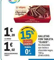 E.Leclerc Eliges - galletas con tableta oferta