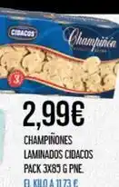 Claudio Cidacos - champiñones laminados oferta