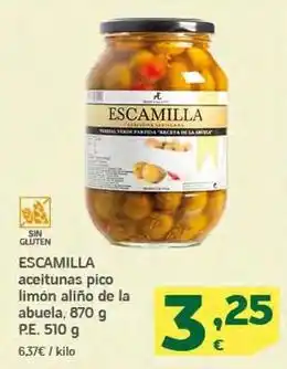 HiperDino Escamilla - aceitunas pico limón aliño de la abuela oferta