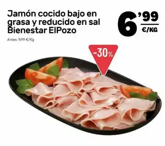 Jamón cocido bajo en sal
