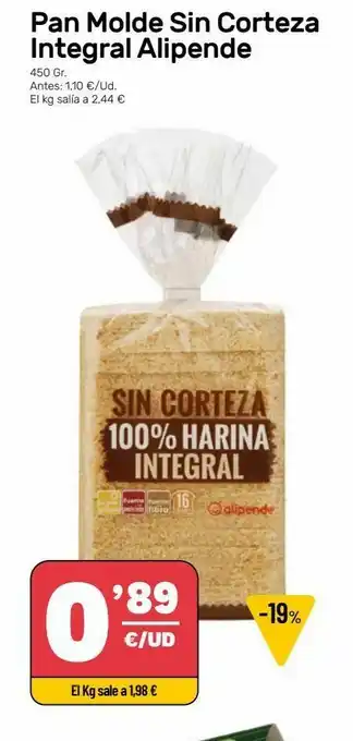 AhorraMas Pan de molde integral oferta