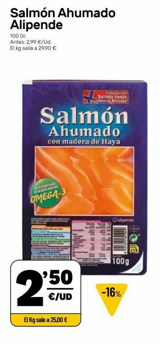 AhorraMas Salmón ahumado oferta