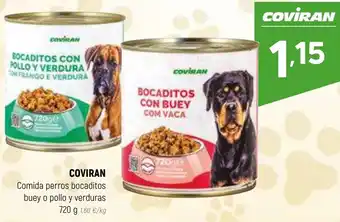 Coviran COVIRAN Comida perros bocaditos buey o pollo y verduras oferta