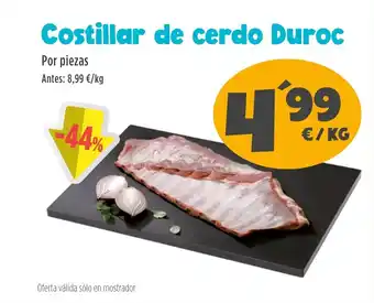 AhorraMas Costillar de cerdo Duroc oferta