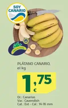 HiperDino Platano canario oferta