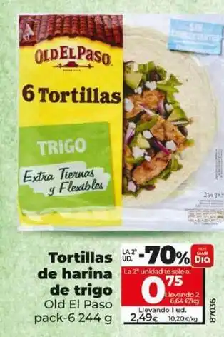 Dia Old el paso - tortillas de harina de trigo oferta