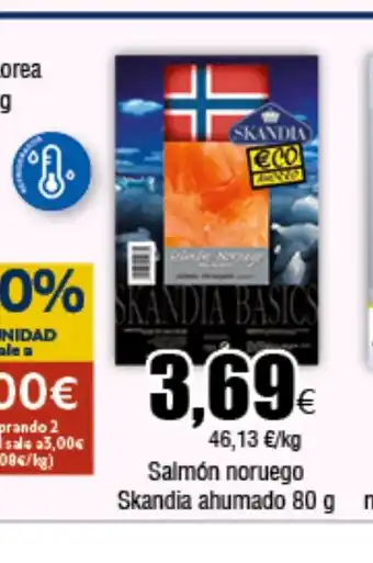 FROIZ Salmón noruego Skandia ahumado 80 g oferta