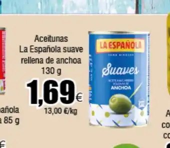 FROIZ Aceitunas La Española rellena de anchoa 85 g oferta