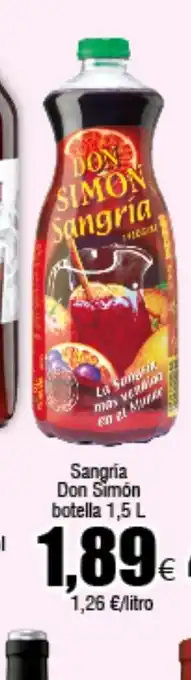 FROIZ Sangria Don Simón botella 1,5 L oferta