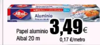 FROIZ Papel aluminio Albal 20 m oferta