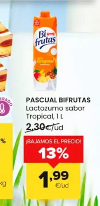 Autoservicios Familia PASCUAL BIFRUTAS Lactozumo sabor Tropical oferta