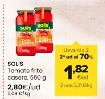 Autoservicios Familia SOLIS  Tomate frito oferta