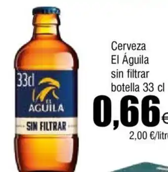 FROIZ Cerveza El Águila sin filtrar botella 33 cl oferta