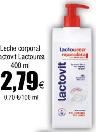 FROIZ Leche corporal Lactovit Lactourea 400 ml oferta