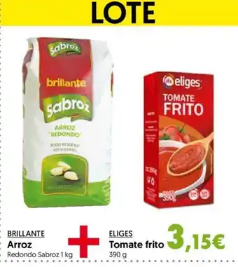 Hiper Usera BRILLANTE Arroz + ELIGES Tomate frito oferta