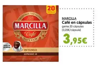 Hiper Usera MARCILLA Café en cápsulas oferta