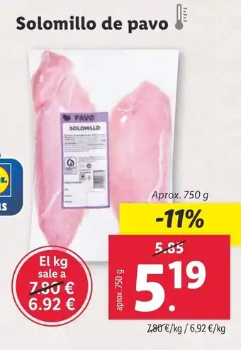 Lidl Solomillo de pavo oferta