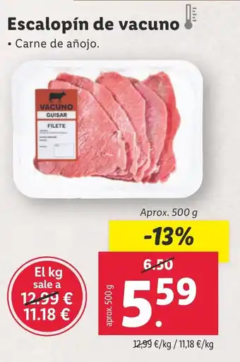 Lidl Escalopín de vacuno oferta