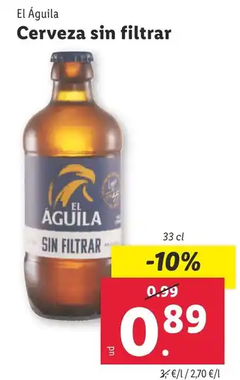 Lidl Cerveza sin filtrar oferta