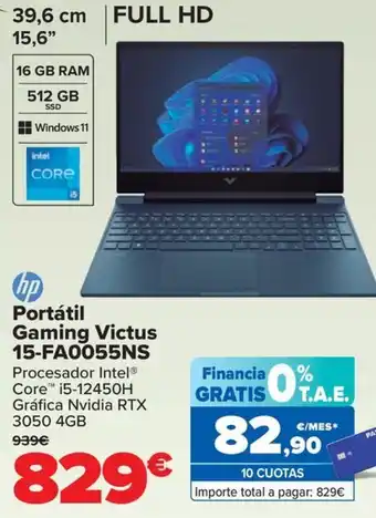 Carrefour Portátil Gaming Victus 15-FA0055NS oferta