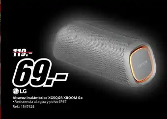 MediaMarkt Altavoz inalámbrico XG5QGR XBOOM GO oferta