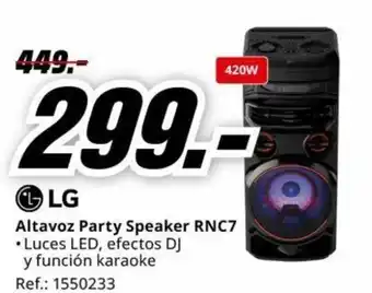 MediaMarkt Altavoz Party Speaker RNC7 oferta