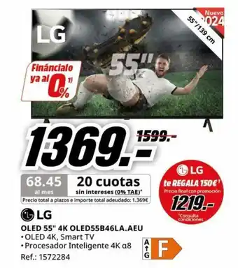 MediaMarkt OLED 55" 4K OLED55B46LA.AEU oferta