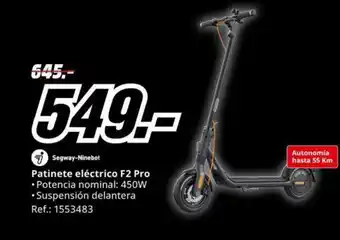 MediaMarkt Patinete eléctrico F2 Pro oferta