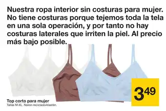 Zeeman Top corto para mujer oferta