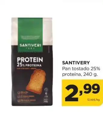 Alimerka SANTIVERY Pan tostado 25% proteína, 240 g. oferta