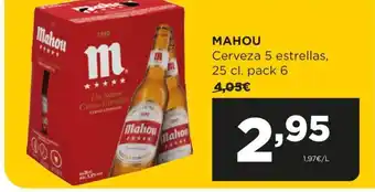 Alimerka MAHOU Cerveza 5 estrellas, oferta