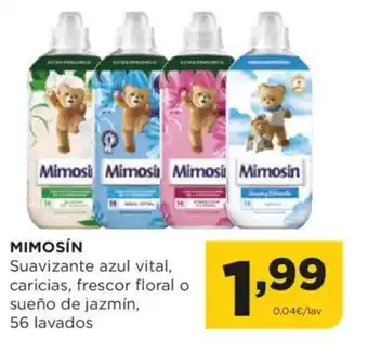 Alimerka MIMOSÍN Suavizante azul vital, caricias, frescor floral o sueño de jazmín, 56 lavados oferta