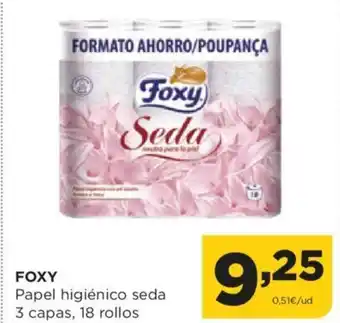Alimerka FOXY Papel higiénico seda 3 capas, 18 rollos oferta