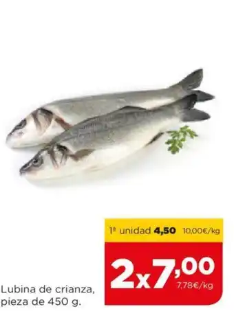 Alimerka Lubina de crianza, pieza de 450 g. oferta