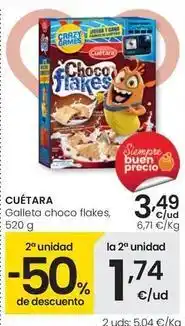 Eroski Cuétara - galleta choco flakes oferta