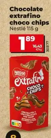 Dia Nestlé - chocolate extrafino choco chips oferta