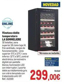 Makro La sommeliere - vinoteca doble temperatura oferta