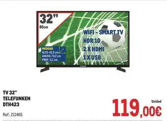 Makro Telefunken - tv 32 dth423 oferta