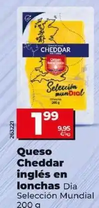 Dia Dia seleccion mundial - queso cheddar ingles en lonchas oferta