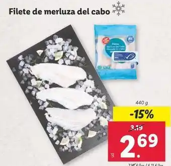 Lidl Filetes de merluza oferta