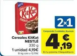 Carrefour Market Nestlé - cereales kitkat oferta
