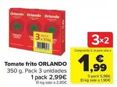 Carrefour Market Orlando - tomate frito oferta