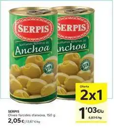 Caprabo Serpis - olives farcides d'anxova oferta